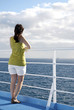 Looking out to sea on deck