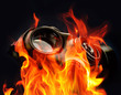 Gas mask flames