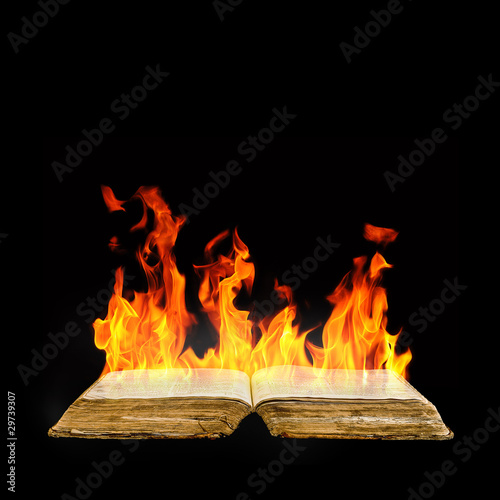 Photo: Burning book Burning book