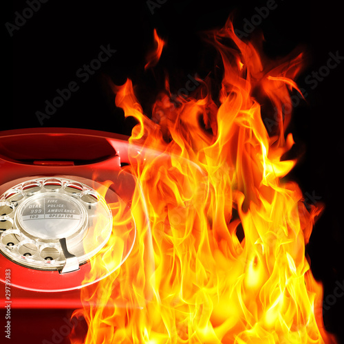 Photo: Telephone flames Telephone flames