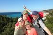 Portrait of happy group of hikers