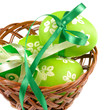 Easter eggs in basket