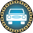 Vector vehicle security sign
