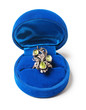 vintage ring in blue box