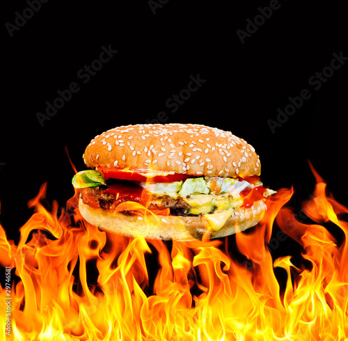 Photo: Flame grill Cheeseburger Flame grill Cheeseburger