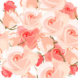 Seamless light romantic pattern with pink roses Seamless light romantic pattern with pink roses