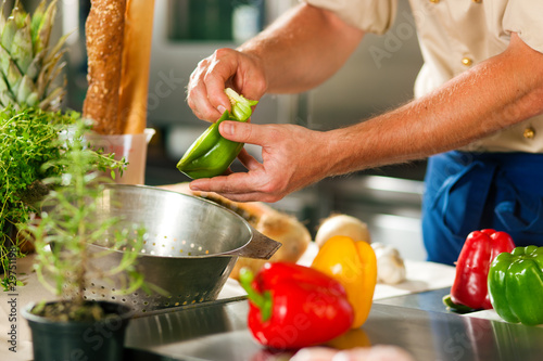 Photo: Chef preparing vegetables Chef preparing vegetables