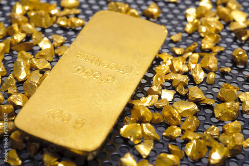 Photo: Gold Goldbarren Gold Goldbarren
