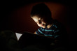 Boy reading bedtime story