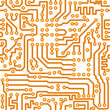 Seamless square texture - vector electronic circuit board