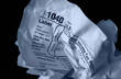 Photo : crumpled tax form crumpled tax form