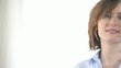 Beautiful woman smiling to camera, copy-space; HD 720, H 264