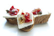 finger food-bread with cheese and vegetables finger food-bread with cheese and vegetables