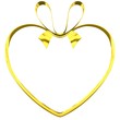Ruban jaune 3d en forme de cœur