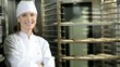 Portrait of a female baker at work; HD 720 H 264, DOLLY