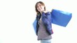 Excited Shopper Playing with shopping bags; HD 720, H 264