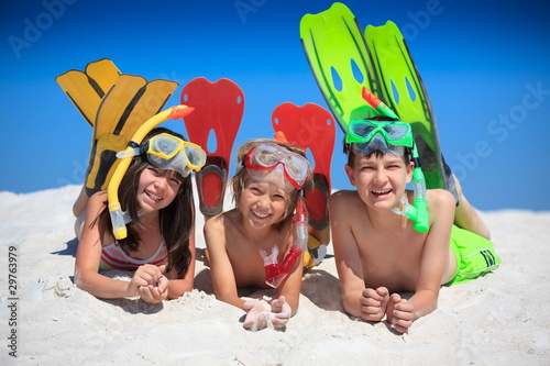 Photo: Happy kids on the beach Happy kids on the beach