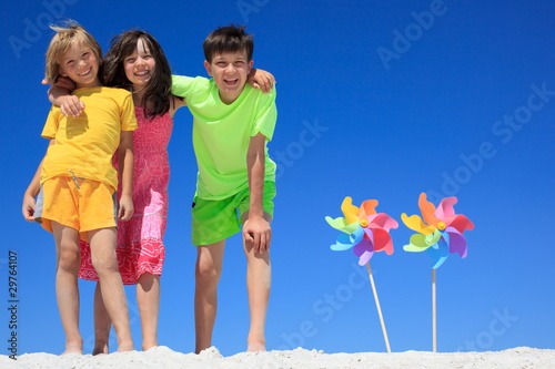 Photo: Happy children on beach Happy children on beach