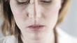 Close-up of a sad woman; HD 720, H 264
