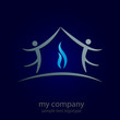Logo Gas and family # Vector