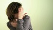 Sad/Despairing Woman, maybe victim of violence;  HD 720, H 264