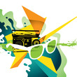 Vektor: Illustrated modern designed colorful background. Illustrated modern designed colorful background.