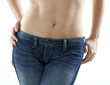 ventre plat nu de femme svelte