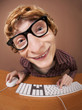 Funny guy at the computer