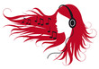 woman listening music