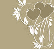 saint valentines day heart floral abstract background