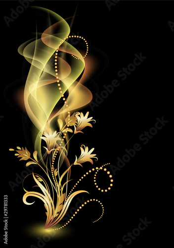 Vector: Glowing background with smoke Glowing background with smoke