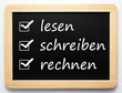 lesen / schreiben / rechnen