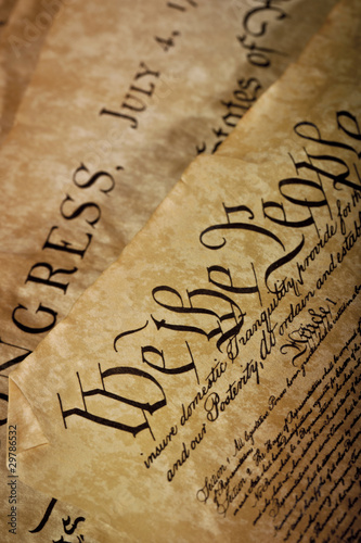 Photo: Close-up of the U.S. Constitution Close-up of the U.S. Constitution