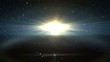 Sun rising over the earth
