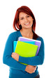 Female student isolated
