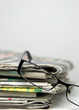 newspapers and glass