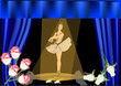 ballerina at stage illustration ballerina at stage illustration