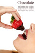 woman with strawberry