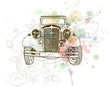 retro auto sketch & floral calligraphy ornament