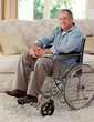 Senior man in his wheelchair