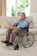 Senior man in his wheelchair