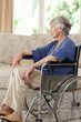 Retired woman in her wheelchair