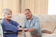 Mature couple looking at the camera
