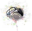 headphones paint & color background