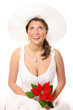 Pretty bride in a hat