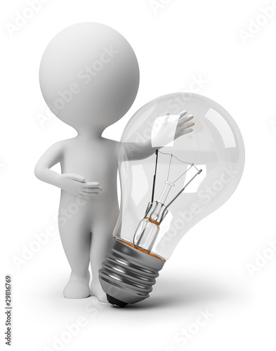 Illustration: 3d small people - there is an idea 3d small people - there is an idea