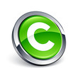 icône bouton internet copyright