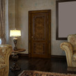 Classic living room. The door at interior