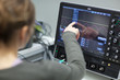 female scientist in a quantum optics lab