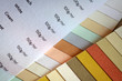 Color paper samples in various